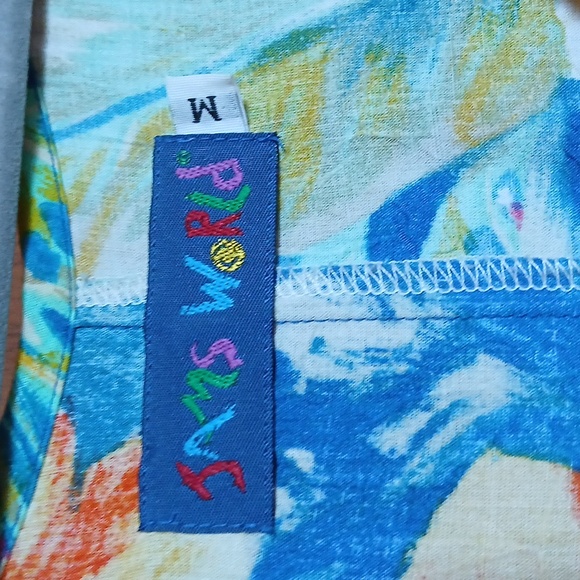 Jam's World Floral Slvls Maxi Dress M w Pockets - Picture 3 of 4